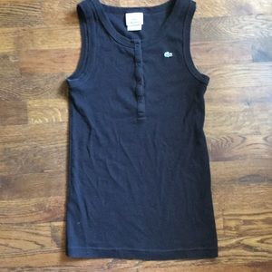 Lacoste. Size 38. Black tank